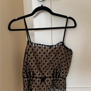 Milly Black and Cream Lace Cami